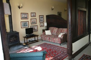 Mews open-plan living area with central partition